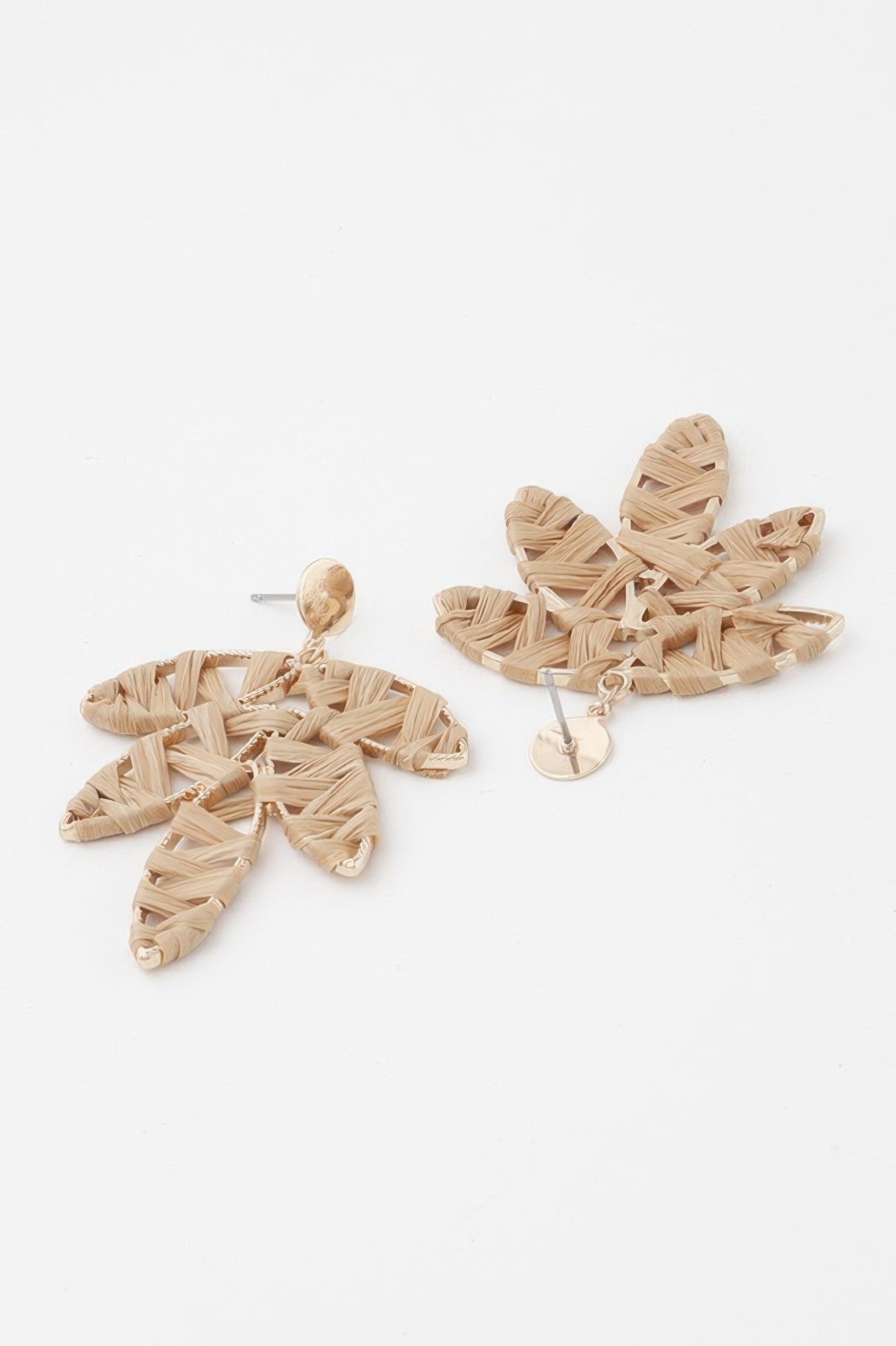 Threaded Leaf Drop Earrings