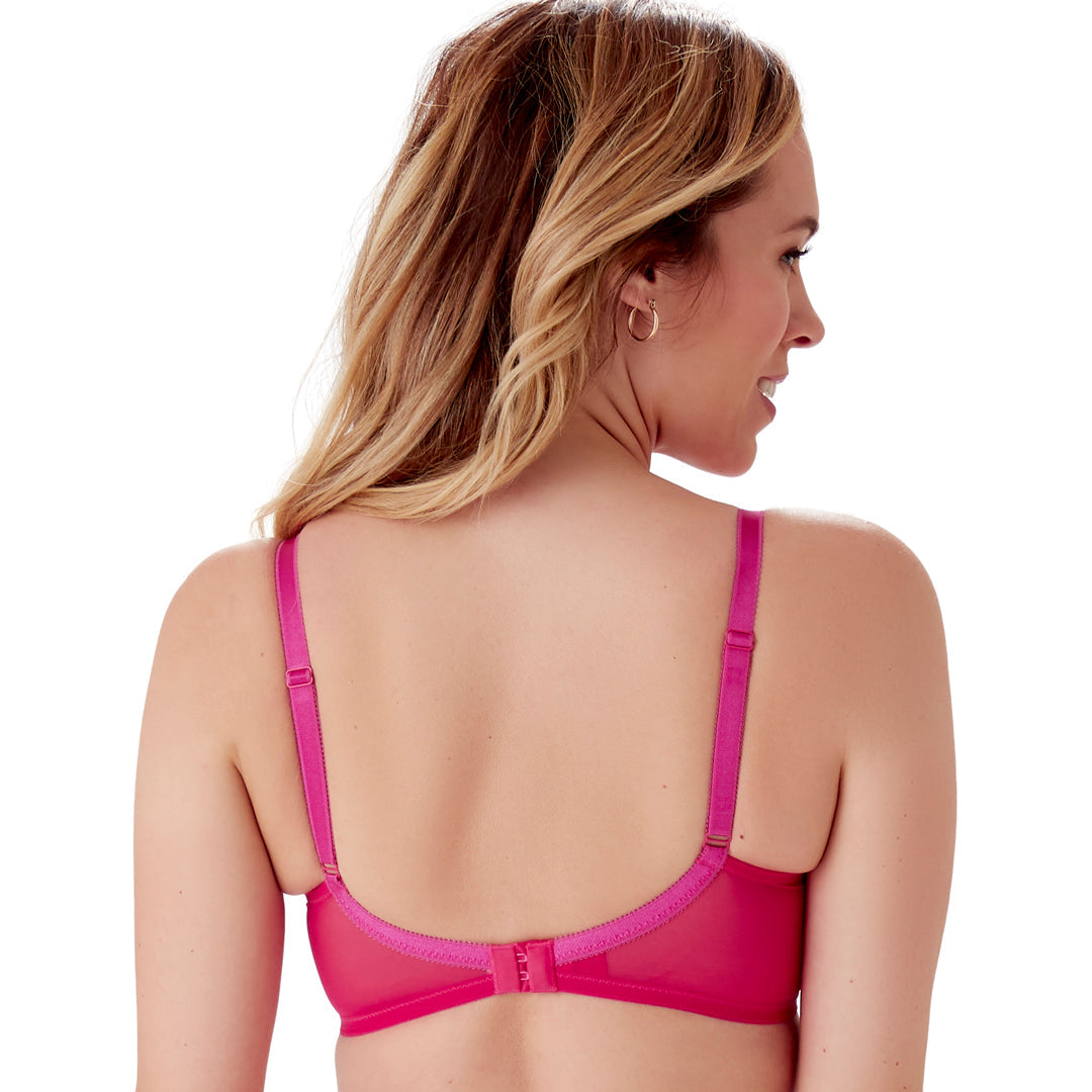 Gossard Glossies Lace Hot Pink Sheer Molded Bra