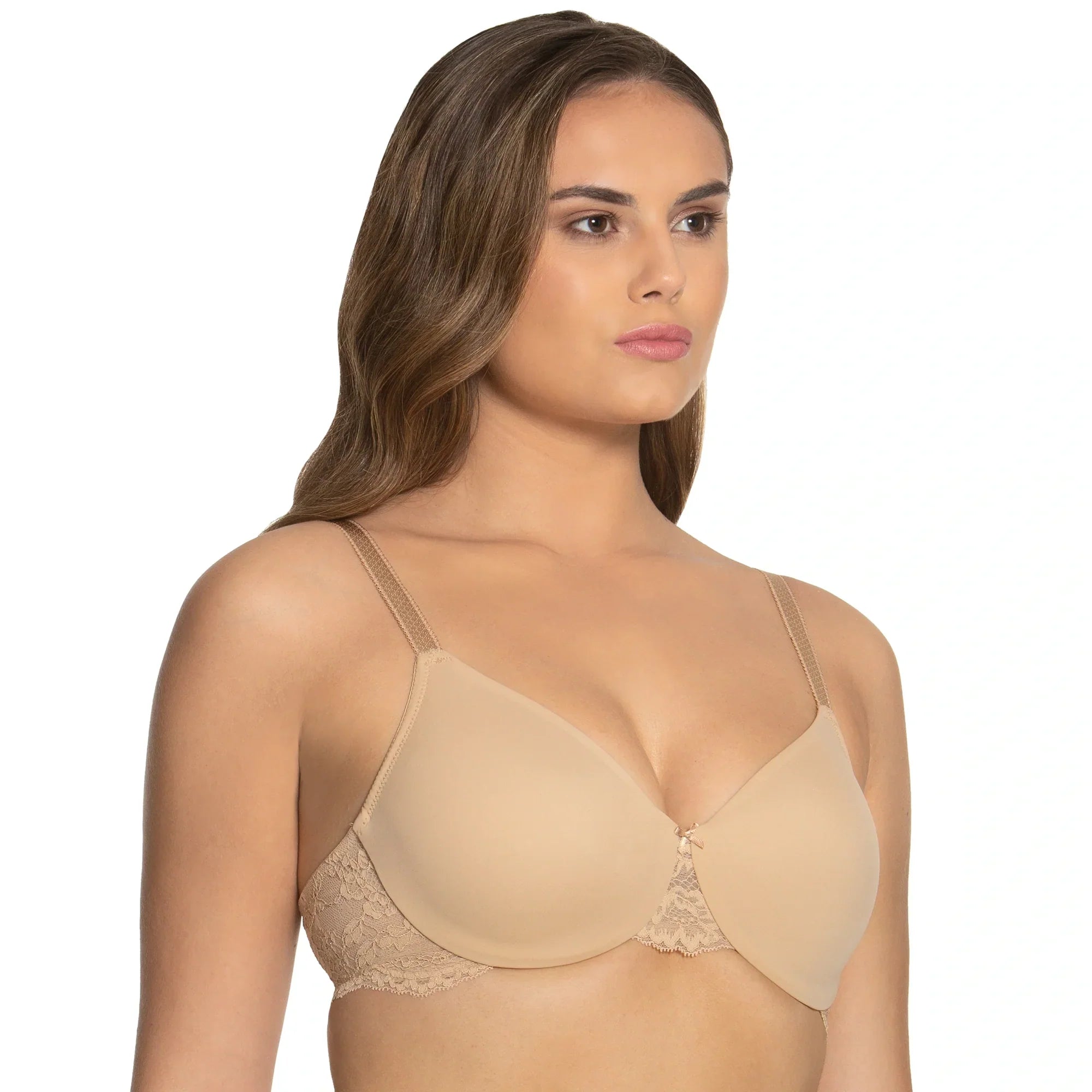 Dominique Lena Nude Everyday Hidden Underwire Seamless Lace Minimizer