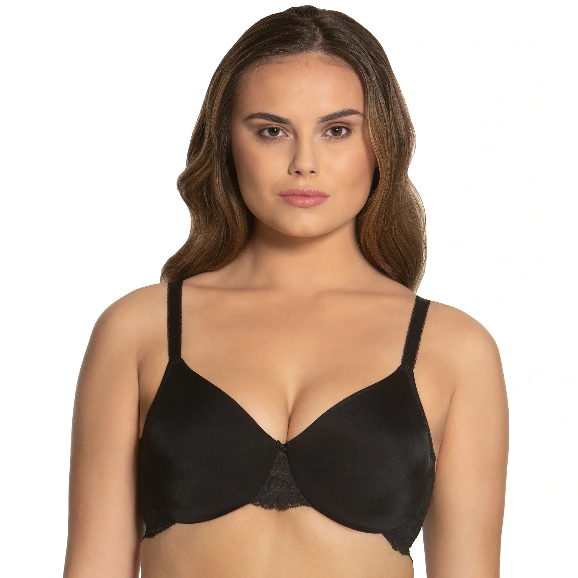 Dominique Lena Black Everyday Hidden Underwire Seamless Lace Minimizer