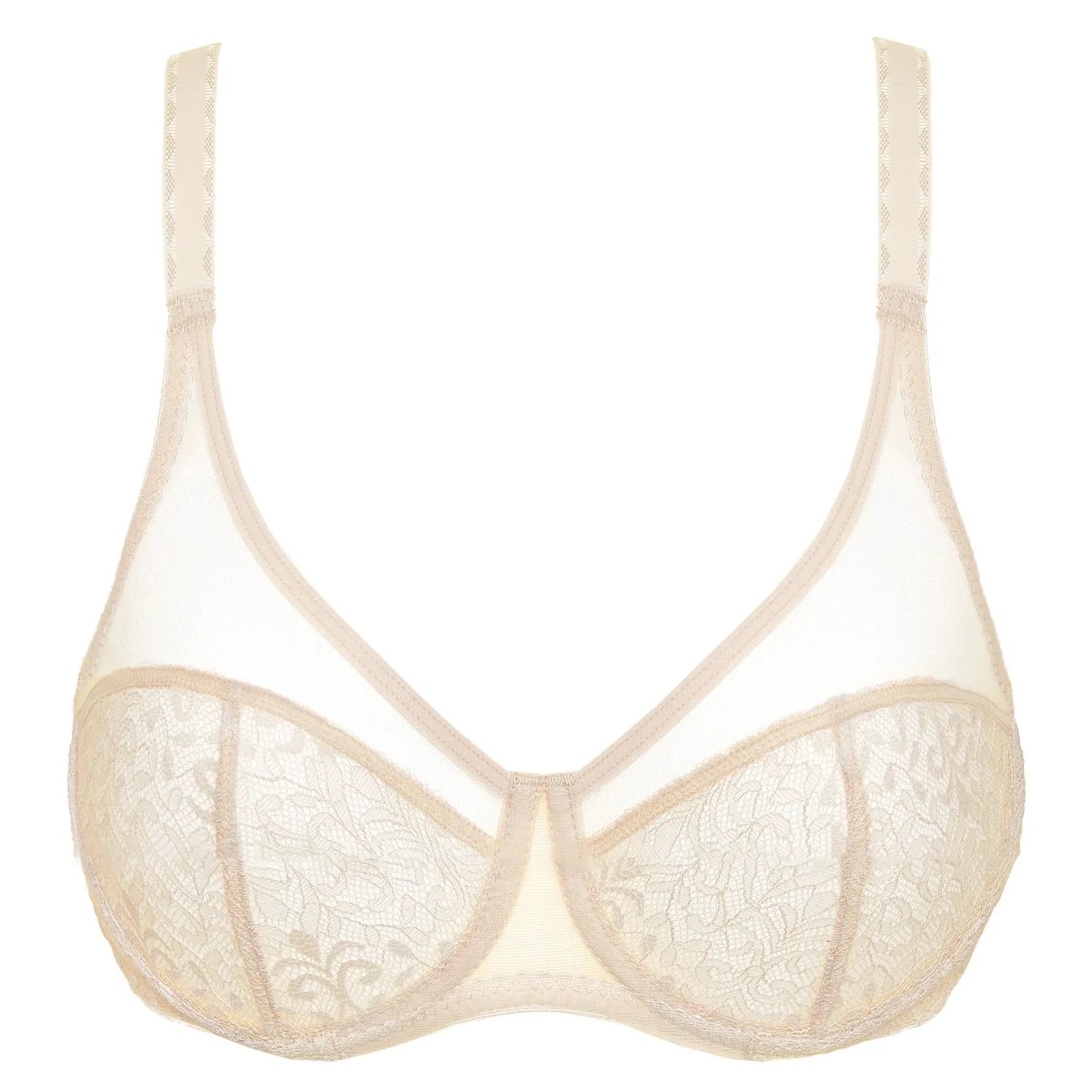 Gorteks Gabi Beige Sheer Lace Plunge Bra-2