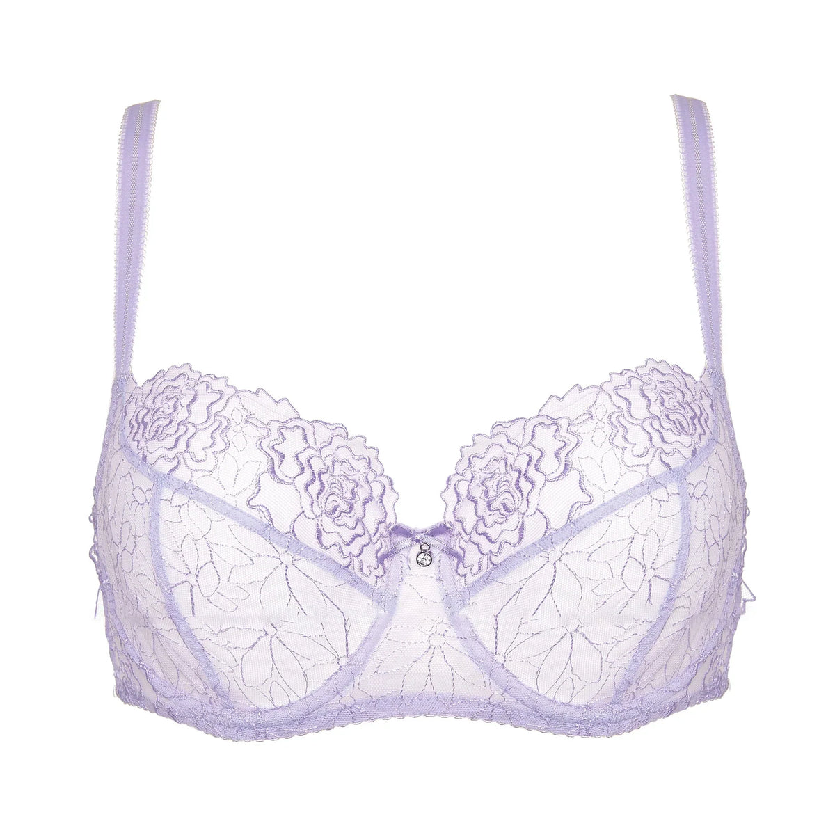 Gorteks Pamela Lavender Sheer Mesh Balconette Bra