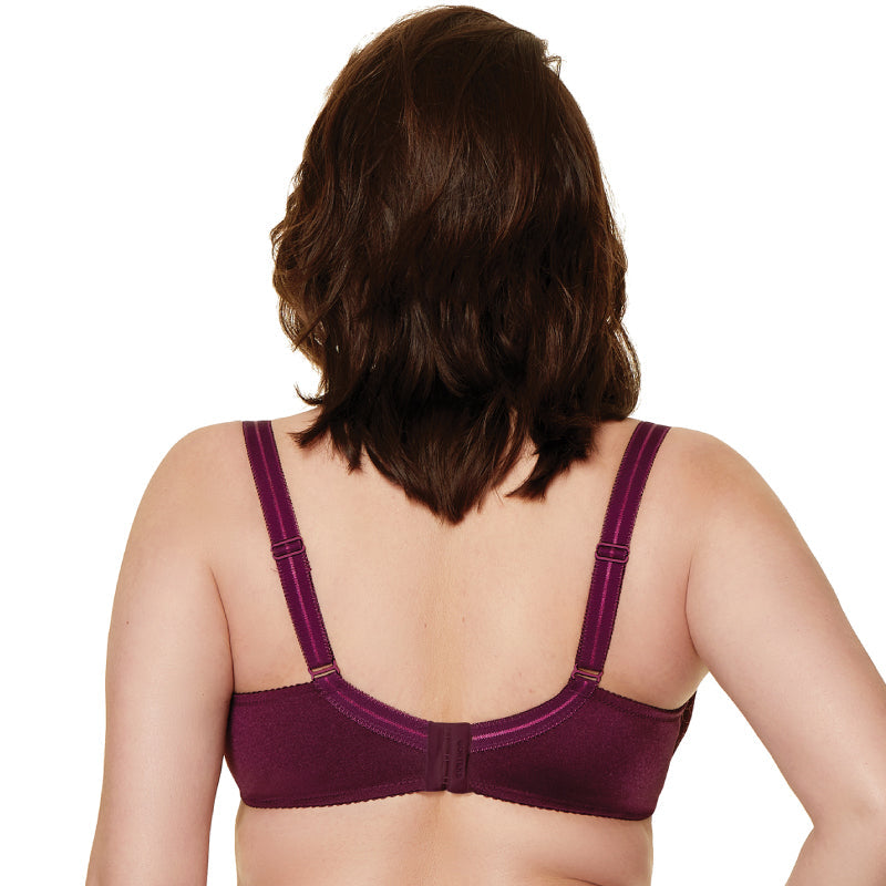 Gorteks Pamela Aubergine Sheer Mesh Balconette Bra-3