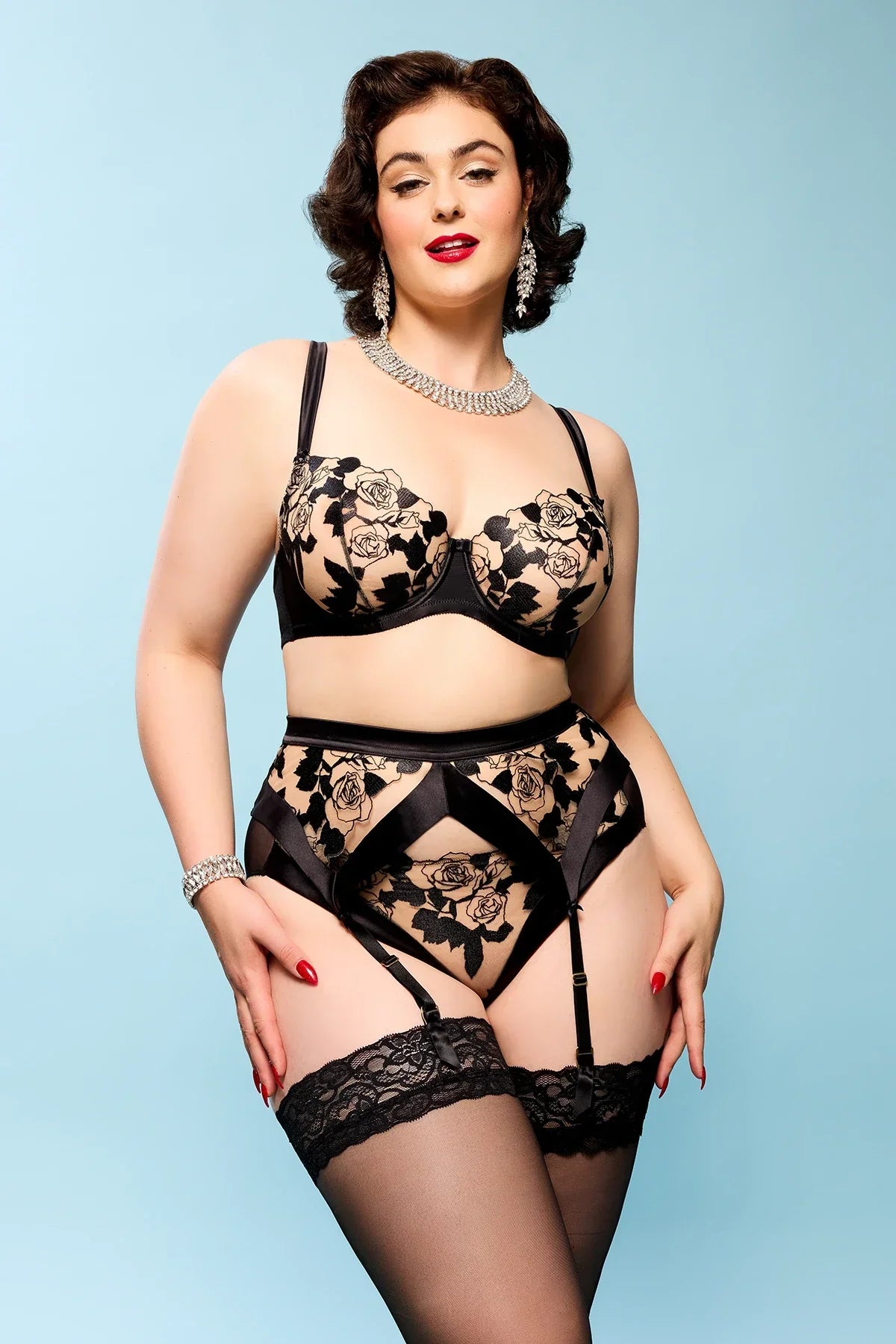 Dita Von Teese Rosabelle Underwire Balconette Bra Black-4