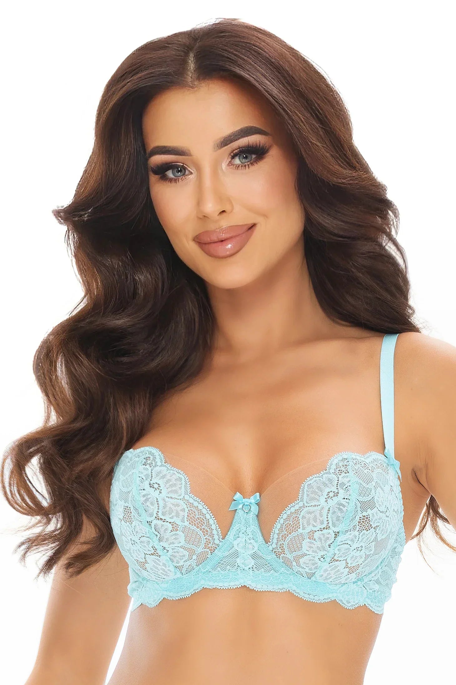 Bra Axami Allure Blue Floral Lace Balconette