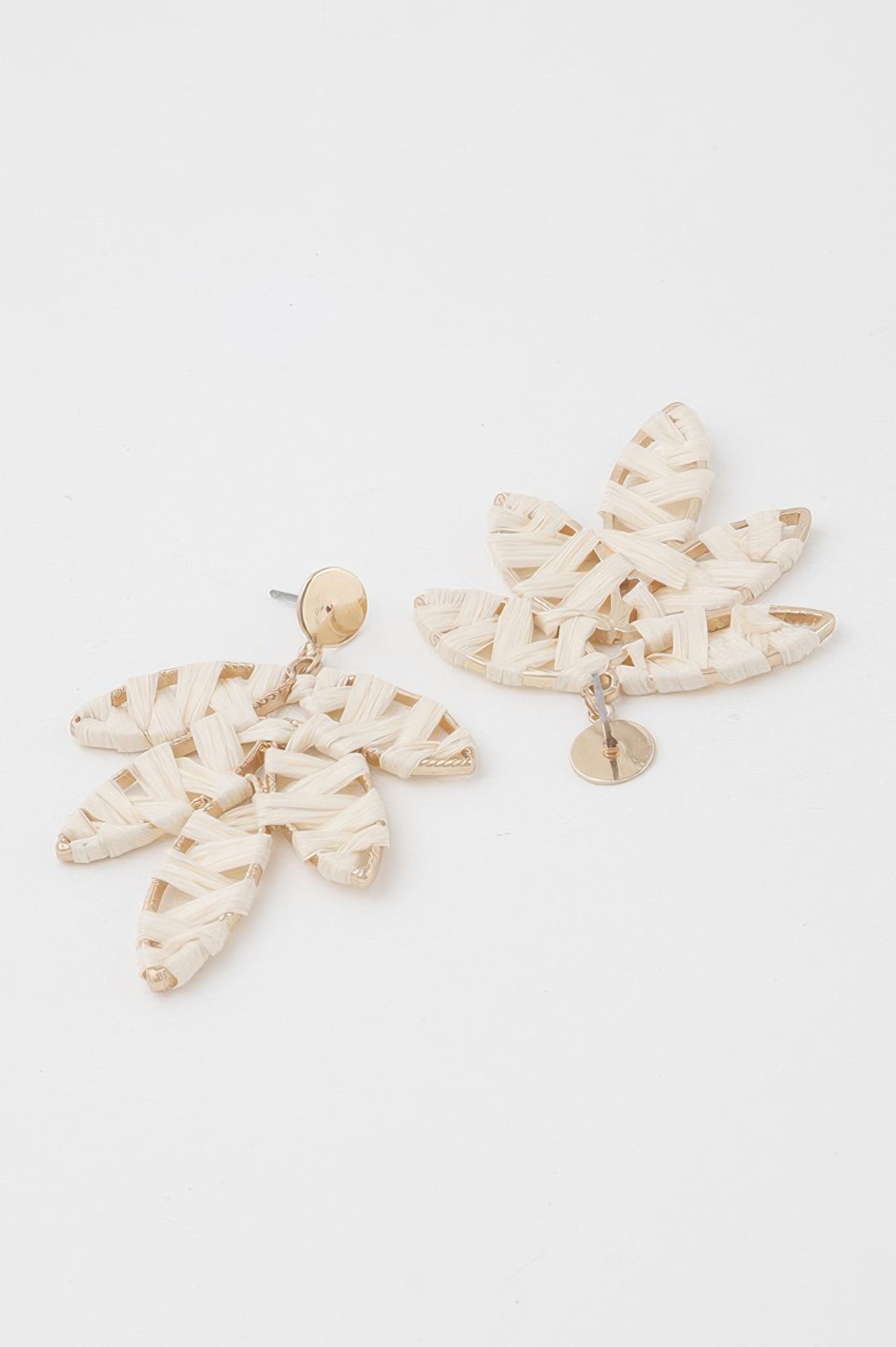 Threaded Leaf Drop Earrings