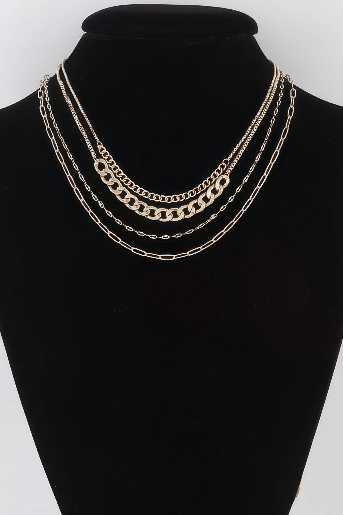 Multi Curb Mariner Chain Necklace