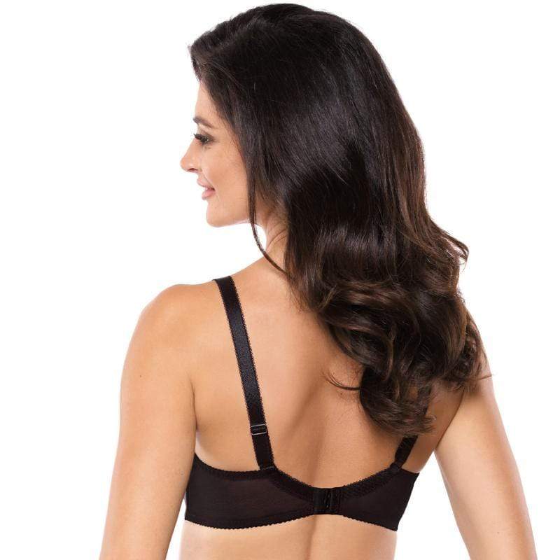 Gorteks Onyx Sheer Embroidery Plus Size Bra-1