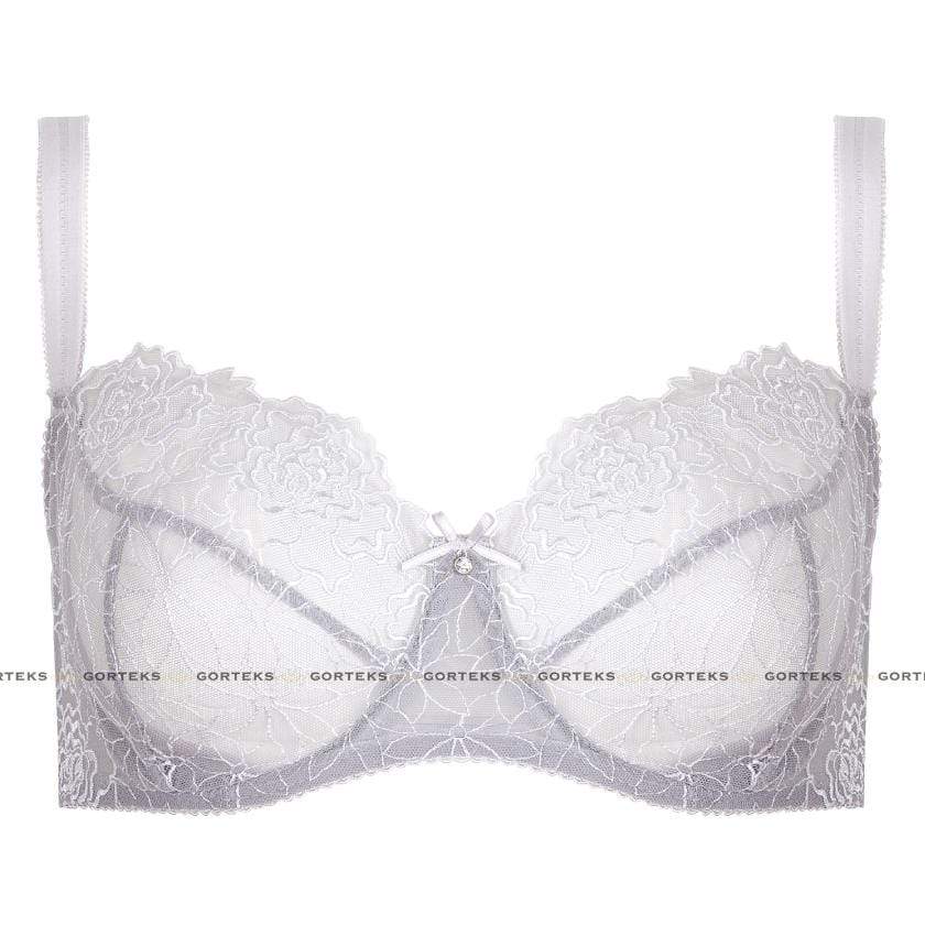 Gorteks Pamela Silver Sheer Mesh Balconette Bra-3